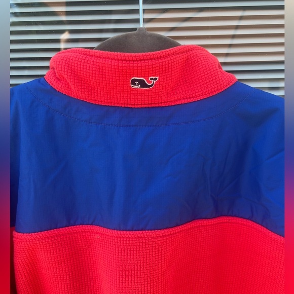 Vineyard Vines Fleece Pullover Adult Size Medium  Blue Red USA - Picture 3 of 8